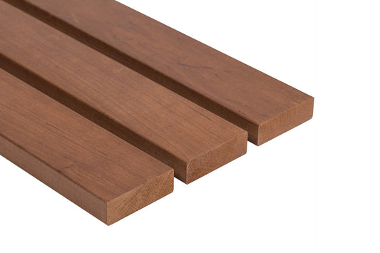 Banco de Sauna SHP 27x85mm Amieiro Termomodificado Escuro (Dark Thermo Alder) - Pacote de 4 peças - Saunamo