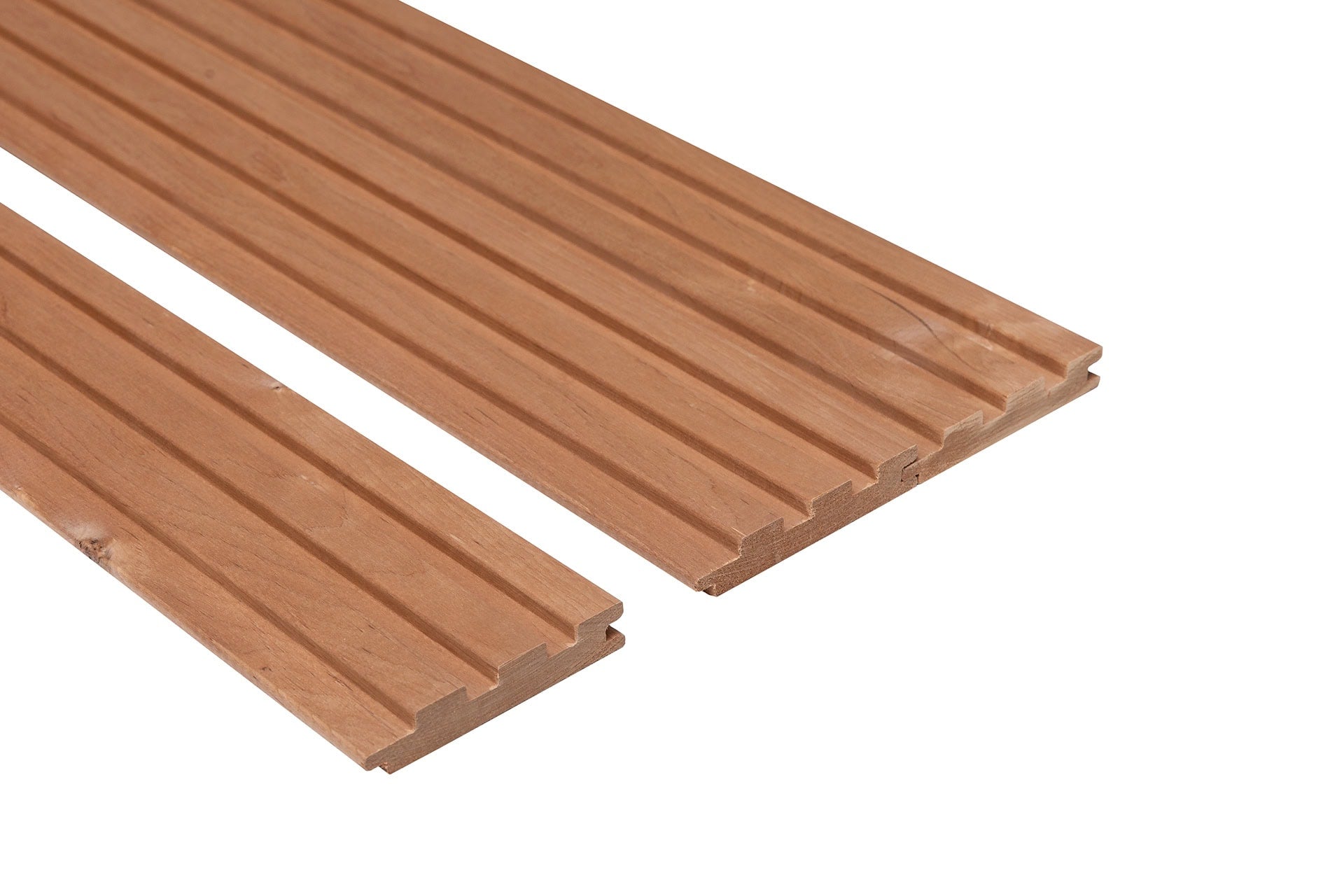 Painel de Sauna Kyte. 15x60mm Amieiro Termomodificado (Thermo Alder) – Pacote de 6 peças - Saunamo