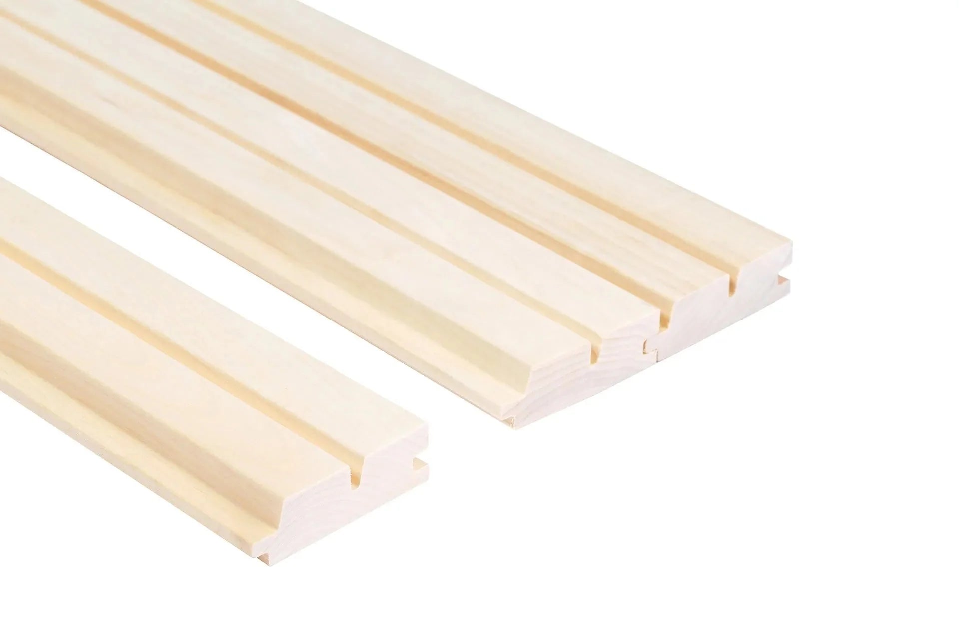 Painel de Sauna ROMBTO 27x90mm Álamo (Aspen) – Pacote de 4 peças - Saunamo