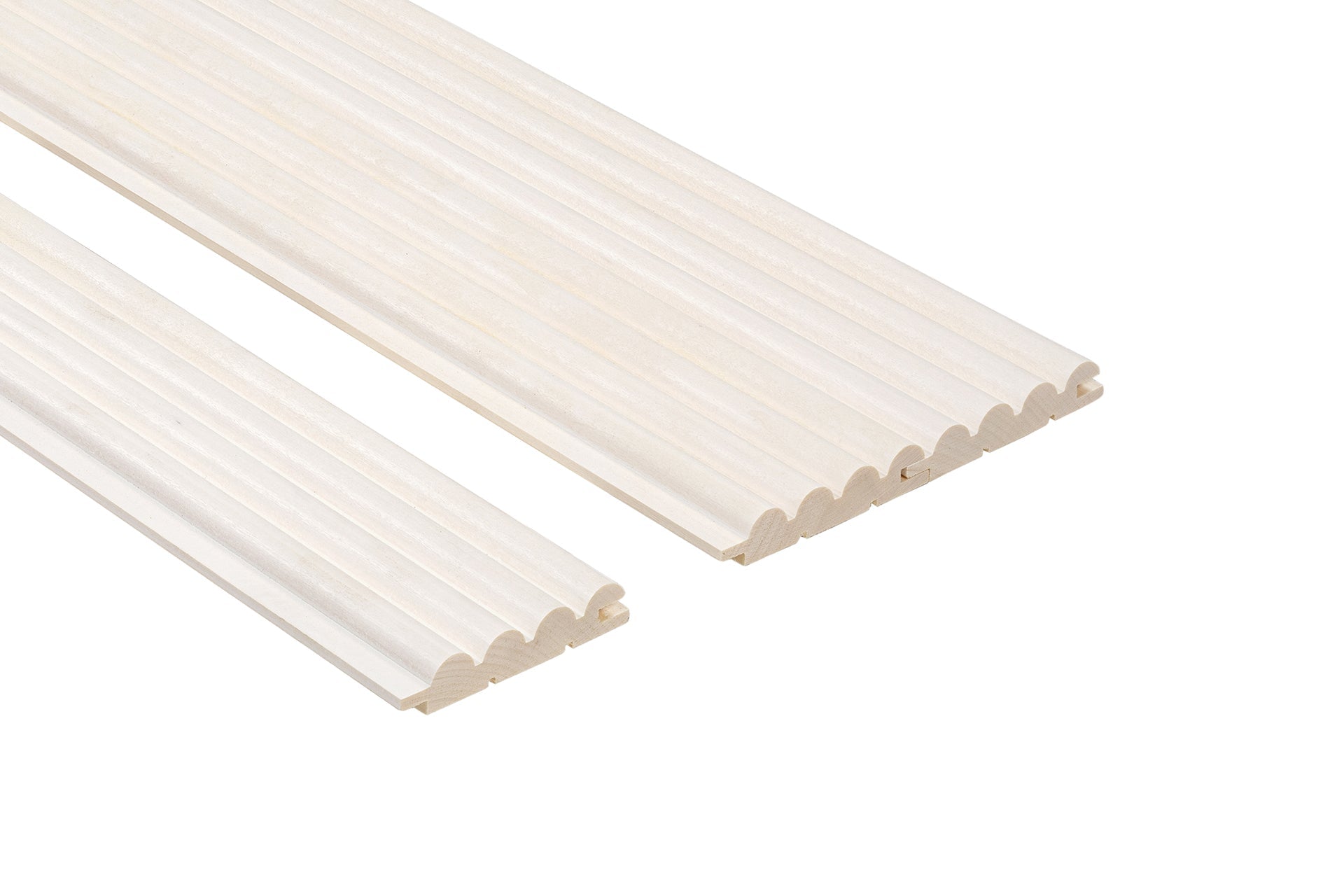 Painel de Sauna SRP white 15x82mm Álamo (Aspen) – Pacote de 6 peças - Saunamo