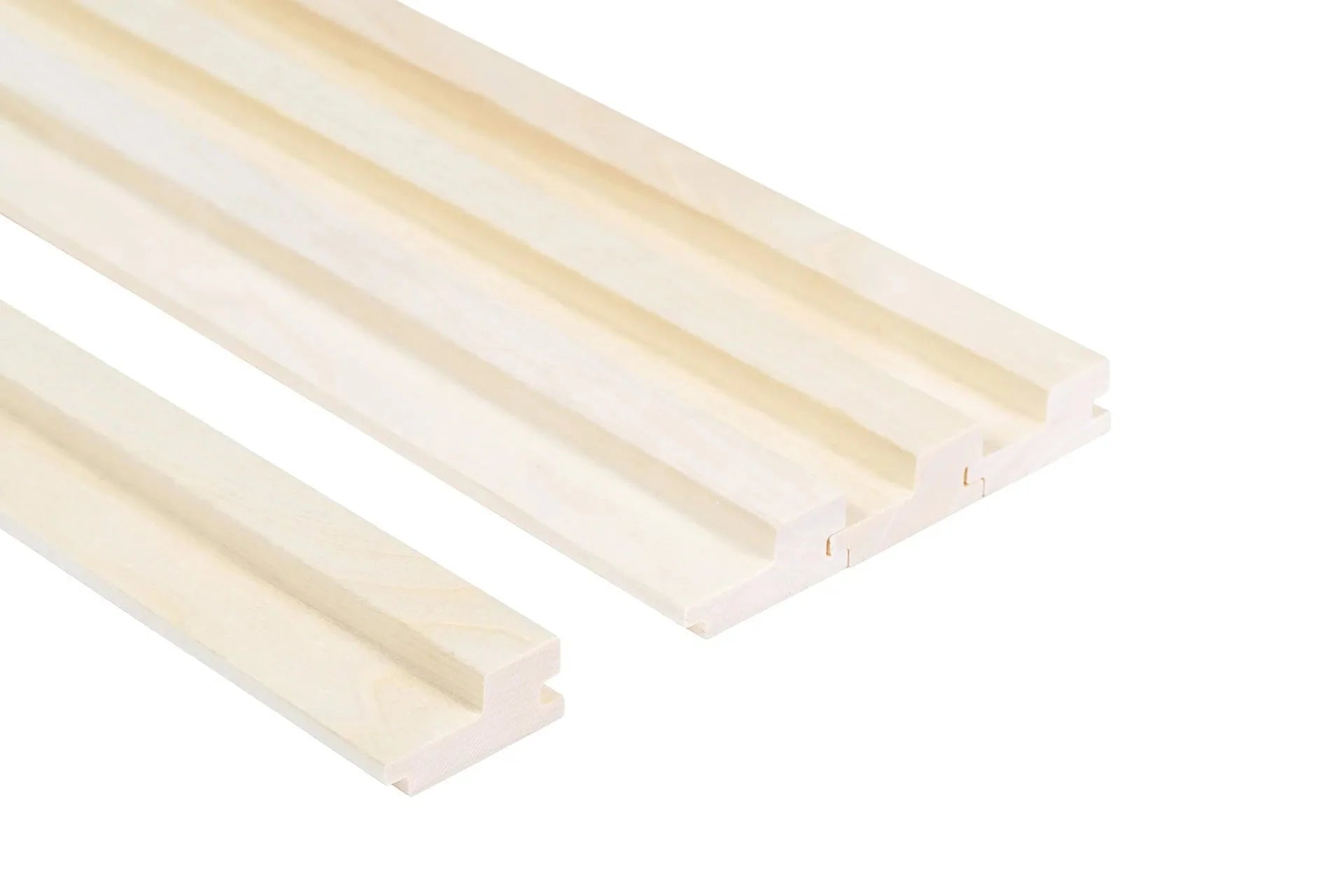 Painel de Sauna STEP 27x64mm Álamo (Aspen) – Pacote de 4 peças - Saunamo