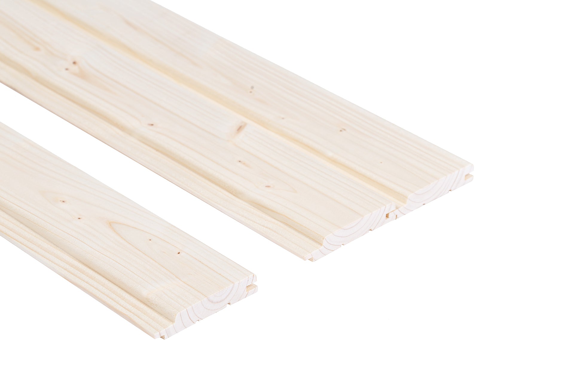 Painel de Sauna STP 15x90mm Abeto, close-up madeira.