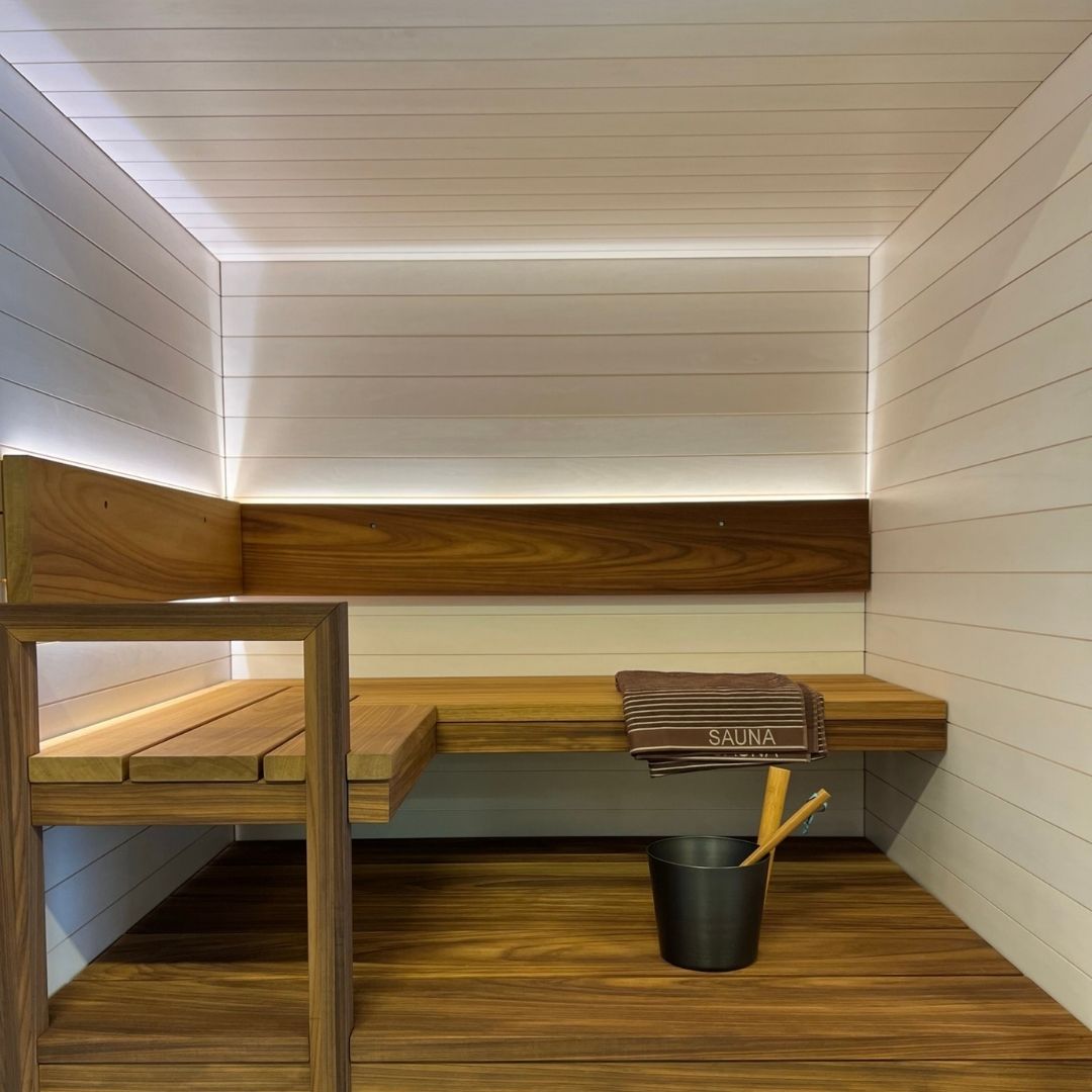 Painel KUULAS 15x120mm (Álamo - Vapor) – Pacote de 6 peças - Saunamo