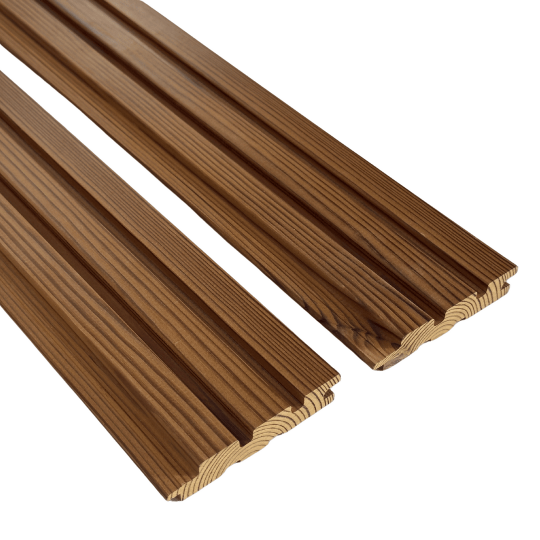 Painel PURO 17x90mm (Pinho Termomodificado) - Pacote de 6 peças - Saunamo