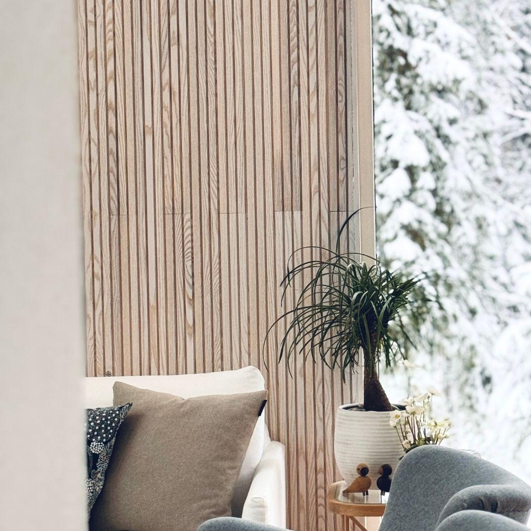 Painel PURO 17x90mm (Pinho Termomodificado) - Pacote de 6 peças - Saunamo