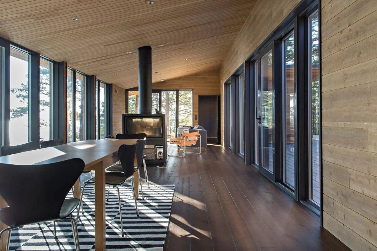 Painel STRUKTUURI 15x176mm (Abeto - Areia) - Pacote de 5 peças - Saunamo