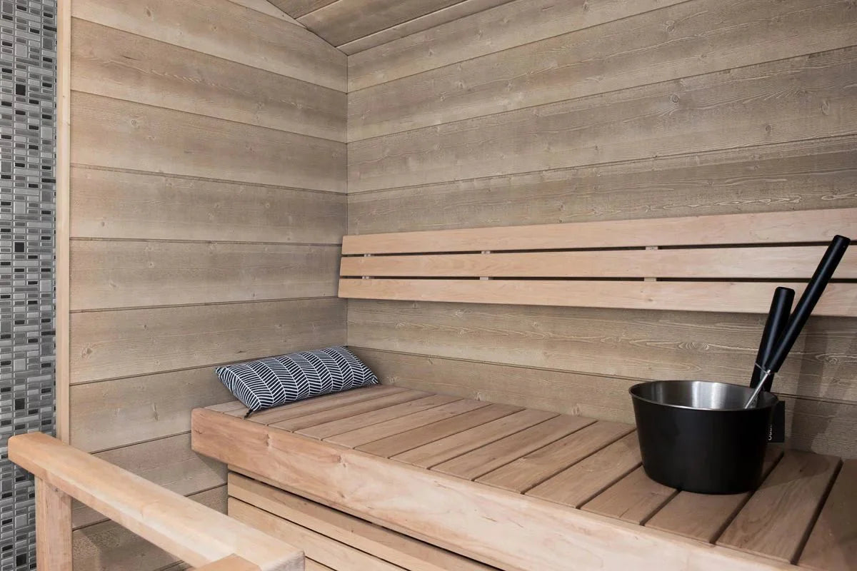 Painel STRUKTUURI 15x176mm (Abeto - Areia) - Pacote de 5 peças - Saunamo