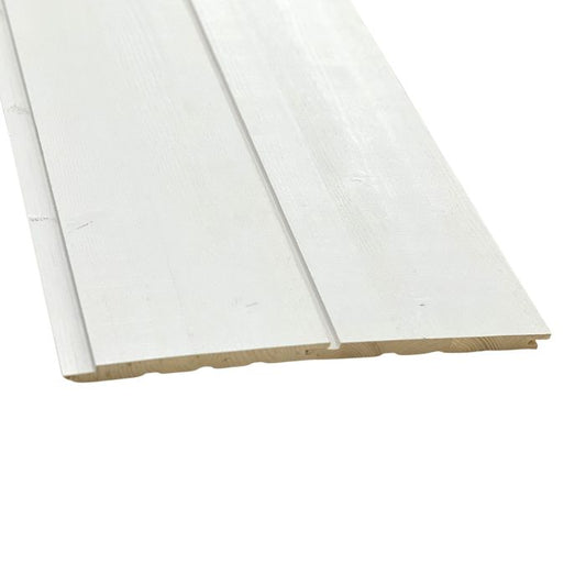 Painel STRUKTUURI 15x176mm (Abeto - Branco Puro) - Pacote de 5 peças - Saunamo