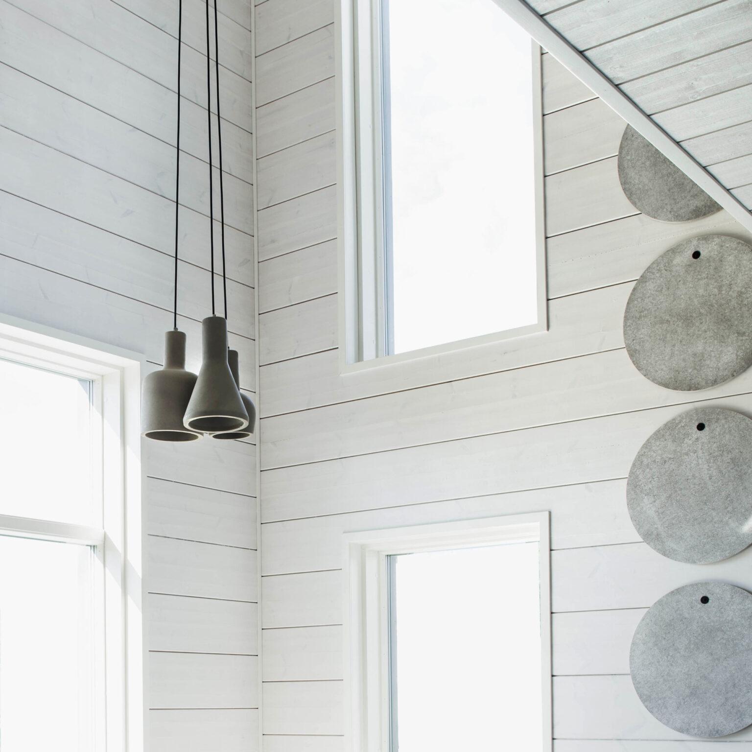 Painel STRUKTUURI 15x176mm (Abeto - Branco Puro) - Pacote de 5 peças - Saunamo