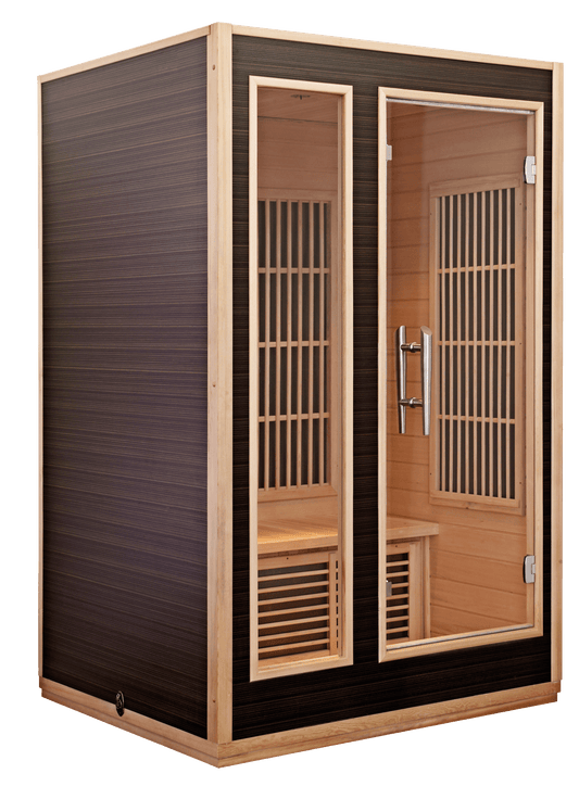 Sauna de Infravermelhos Radiant com portas de vidro.