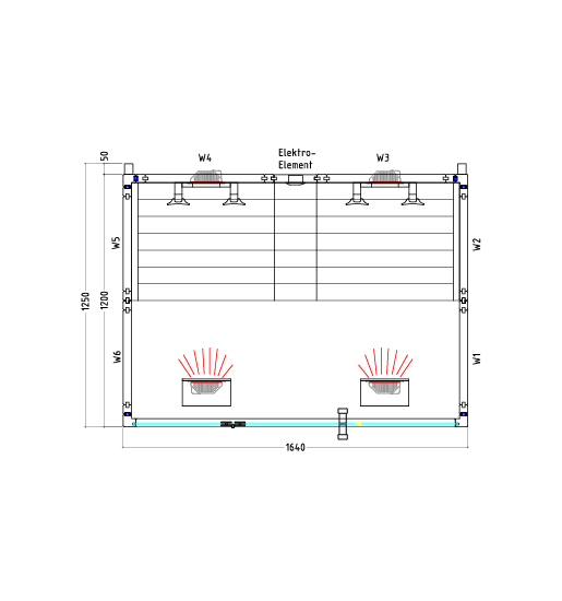 Diagrama da Sauna de Infravermelhos Vitamy 164-B.