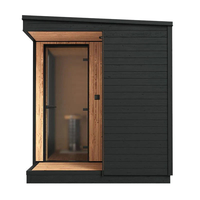 Sauna Exterior Helsinki L com Duche e porta de vidro.