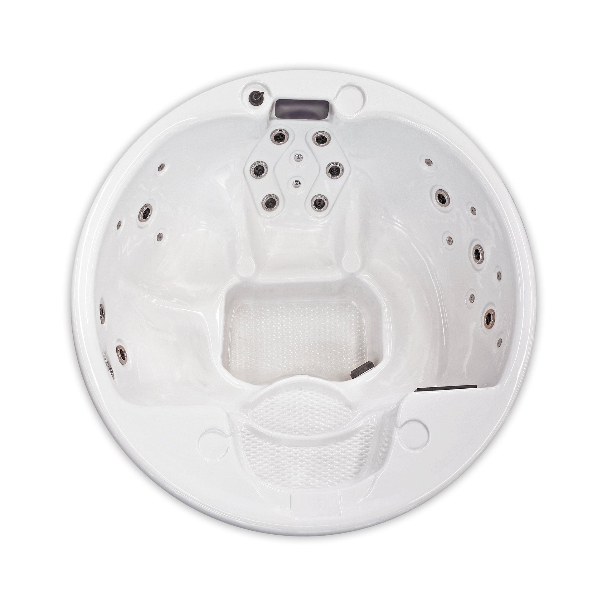 Jacuzzi Serena 210 com botões prateados e múltiplos jactos.